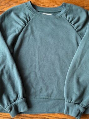 Madewell Teal Green Pullover Sweatshirt